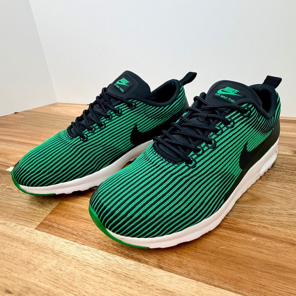 Nike Air Max Thea JCRD Green Black Striped Sneakers 718646-005 Womens 6